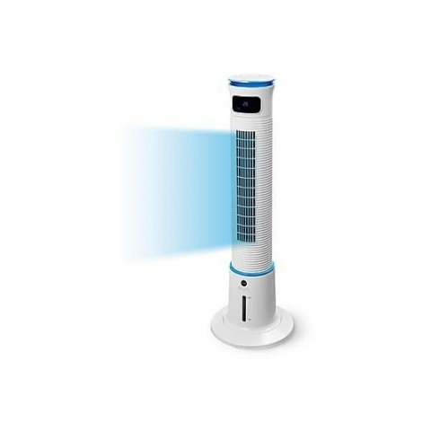 CONDIZIONATORE PORTATILE A EVAPORIZZAZIONE / RAFFRESCATORE EVAPORATIVO MACOM ENJOY & RELAX BREEZE TOWER PLUS 60W 5L TIMER BLU / BIANCO