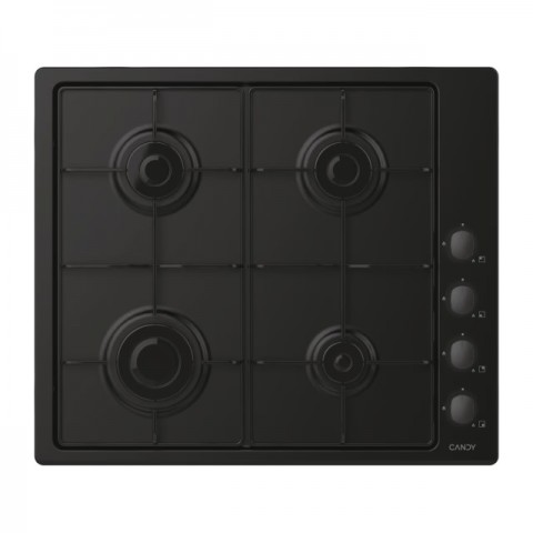 PIANO COTTURA IDEA CANDY CHW6LBB 4 FUOCHI 60 CM GRIGLIE SMALTATE NERO