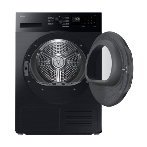 ASCIUGATRICE SAMSUNG DV90DG52A0AB 9 KG CARICO FRONTALE POMPA DI CALORE INVERTER LIBERA INSTALLAZIONE NERO CLASSE A+++