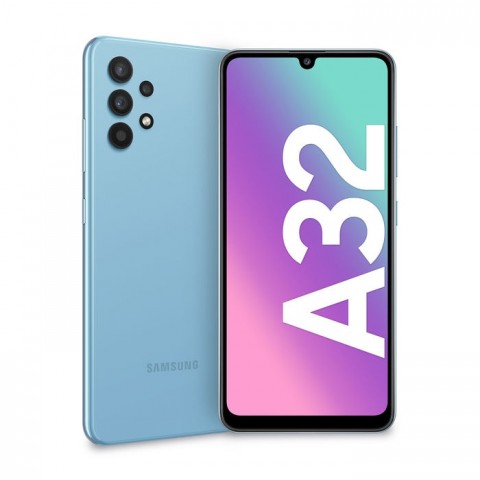 SMARTPHONE SAMSUNG GALAXY A32 4G LTE SM A325F DUAL SIM 128 GB OCTA CORE 6.4" SUPER AMOLED QUATTRO FOTOCAMERE AWESOME BLUE