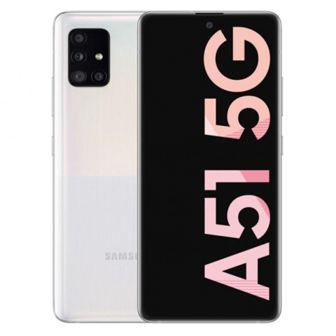 SMARTPHONE SAMSUNG GALAXY A51 5G SM A516B DUAL SIM 128 GB OCTA CORE 6.5" SUPER AMOLED QUATTRO FOTOCAMERE PRISM CUBE WHITE / BIANCO