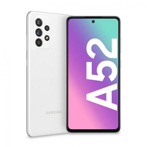 SMARTPHONE SAMSUNG GALAXY A52 SM A525F 128 GB DUAL SIM OCTA CORE 6.5" SUPER AMOLED 4G LTE QUADRUPLA FOTOCAMERA AWESOME WHITE / BIANCO