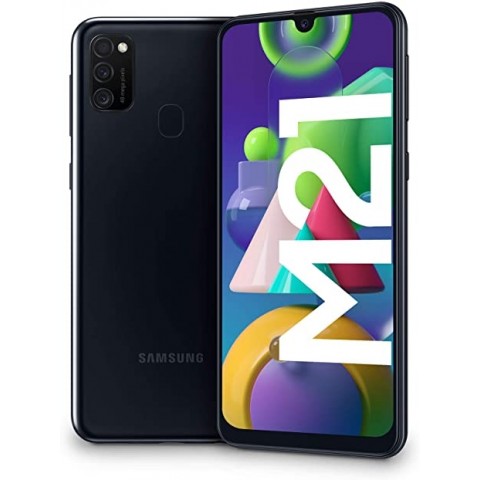 SMARTPHONE SAMSUNG GALAXY M21 SM M215F 64 GB DUAL SIM OCTA CORE 6.4" SUPER AMOLED 4G LTE WIFI BLUETOOTH TRIPLA FOTOCAMERA NERO