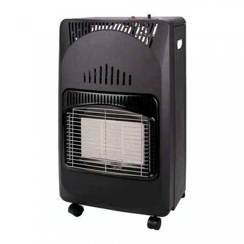 STUFA A GAS INFRAROSSI PORTATILE PIEGHEVOLE DCG GH03N ACCENSIONE PIEZOELETTRICA BOMBOLA FINO A 15 KG 4,2 kW NERO