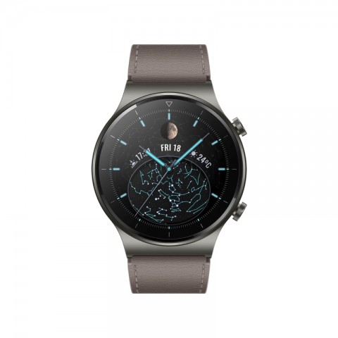 SMARTWATCH HUAWEI WATCH GT 2 PRO VID B19 1,39" AMOLED 4 GB GPS BLUETOOTH CINTURINO IN PELLE GRIGIO-MARRONE NEBULA GRAY