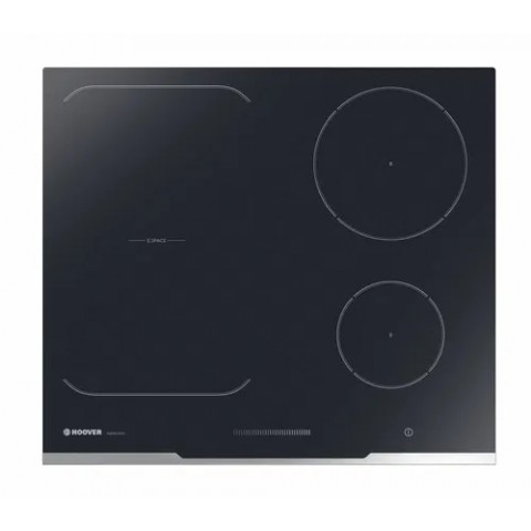 PIANO COTTURA A INDUZIONE HOOVER HIES430B 4 FUOCHI (1 ZONA E-SPACE) 60 CM COMANDI TOUCH NERO