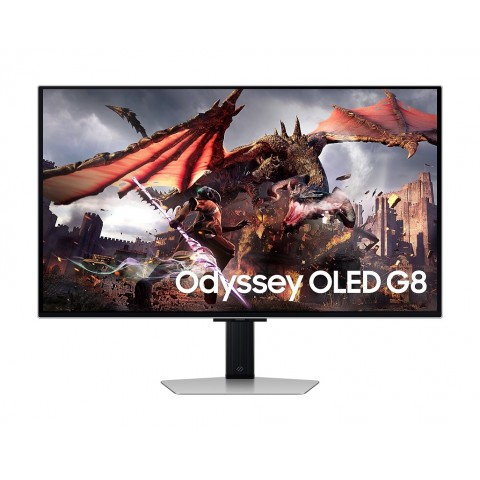MONITOR GAMING ODYSSEY OLED G8 UHD SAMSUNG 32" LS32DG800SUXEN 0.03 MS 240 HZ SMART HDMI HUB USB BLUETOOTH HDR10 ALTOPARLANTE SILVER