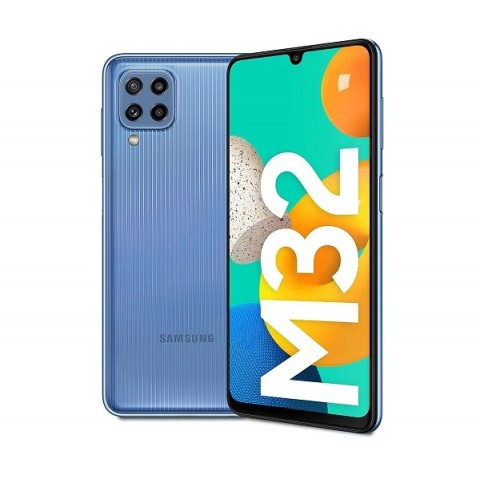 SMARTPHONE SAMSUNG GALAXY M32 SM M325F 128 GB DUAL SIM 6.4" 4G LTE WIFI QUATTRO FOTOCAMERE OCTA CORE BLUE
