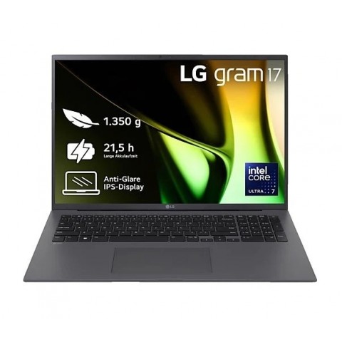 NOTEBOOK LG GRAM 17 17Z90S-G.AA79G 17" INTEL CORE ULTRA 7 155H 4.8 GHZ 16 GB RAM 1 TB SSD INTEL ARC GRAPHICS WEBCAM WIFI BLUETOOTH WINDOWS 11 HOME