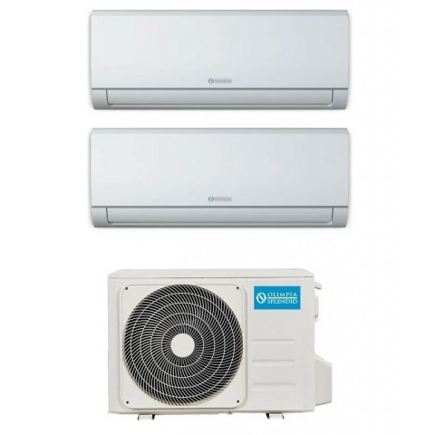 CLIMATIZZATORE / CONDIZIONATORE OLIMPIA SPLENDID ARYAL SI E - PHENIX DUAL SPLIT OS-CAAMH14EI + OS-SEPHH09EI + OS-SEPHH12EI 9000 + 12000 BTU INVERTER GAS R32 POMPA DI CALORE DEUMIDIFICATORE BIANCO CLASSE A++/A+