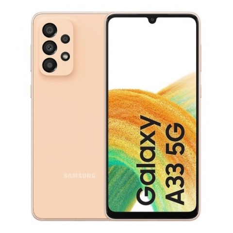 SMARTPHONE SAMSUNG GALAXY A33 5G SM A336B 128 GB DUAL SIM OCTA CORE 6.4" SUPER AMOLED FOTOCAMERA OIS 48 MP AWESOME PEACH