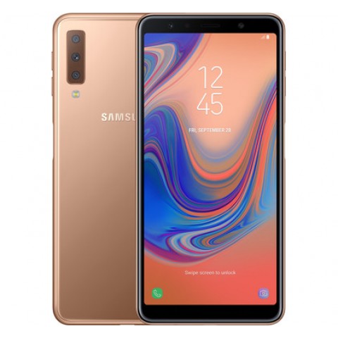 SMARTPHONE SAMSUNG GALAXY A7 SM A750F (2018) DUAL SIM 64 GB OCTA CORE 6" SUPER AMOLED 4G LTE WIFI BLUETOOTH TRIPLA FOTOCAMERA GOLD