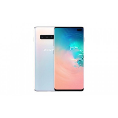 SMARTPHONE SAMSUNG GALAXY S10 PLUS SM G975F 128 GB 6.4" 4G LTE WIFI 12 + 16 + 12 MP OCTA CORE PRISM WHITE / BIANCO