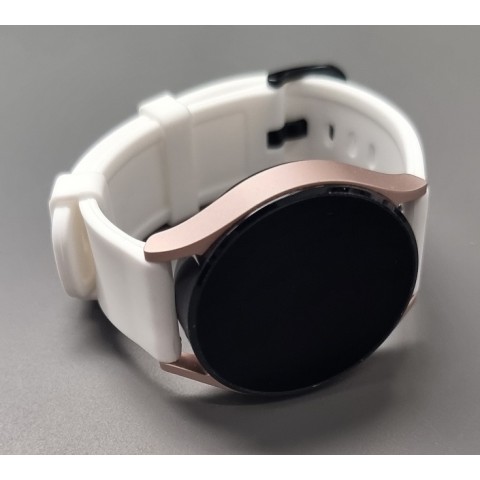 SMARTWATCH SAMSUNG GALAXY WATCH 4 40 MM SM R860 1.2" SUPER AMOLED 16 GB BLUETOOTH WIFI CASSA ORO CINTURINO BIANCO