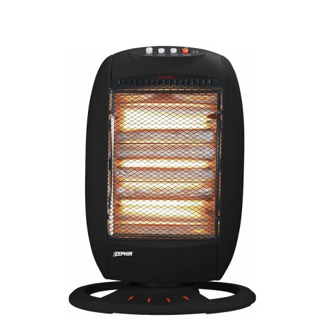 STUFA ALOGENA ZEPHIR HZP302 3 ELEMENTI 400/800/1200W OSCILLANTE NERO