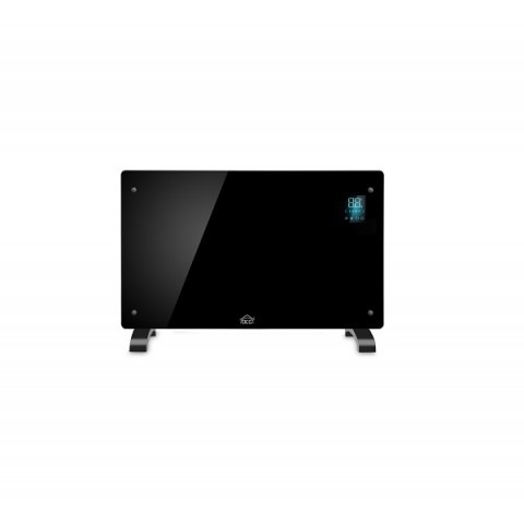 RADIATORE AD OLIO DIGITALE / STUFETTA DCG TC50TT ELEMENTO RISCALDANTE IN ALLUMINIO 3 LIVELLI DI POTENZA TIMER 24H VETRO TEMPERATO NERO