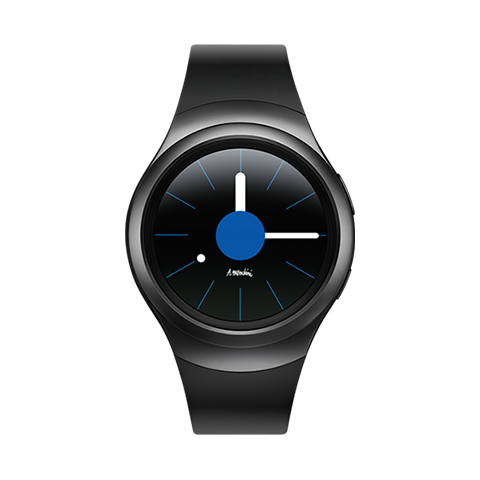 SMARTWATCH SAMSUNG GALAXY GEAR S2 SM R720 1.2" FULL CIRCULAR SUPER AMOLED 4 GB WIFI NFC BLUETOOTH DARK GRAY