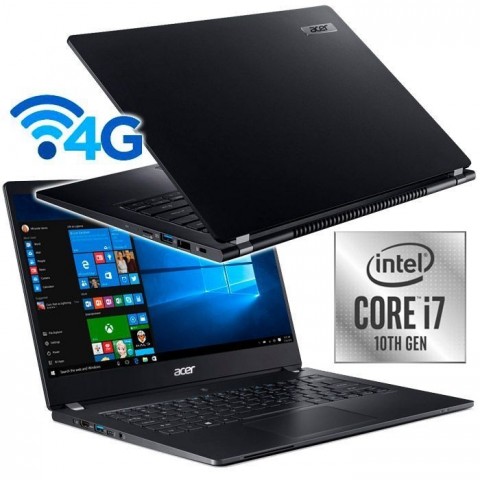 NOTEBOOK ACER TRAVELMATE P6 TMP614-51-G2-790A 14" INTEL CORE I7 10510U 16 GB DDR4 512 GB NVMe SSD INTEL UHD GRAPHICS 4G LTE WEBCAM WINDOWS 10 PRO