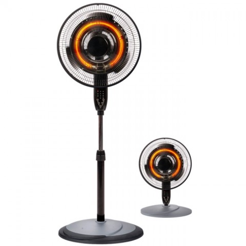 STUFA (35W) VENTILATORE (2000W) DCG VESA05 4+2 VELOCITA' OSCILLAZIONE 70° TIMER H 116 CM ALTEZZA REGORABILE