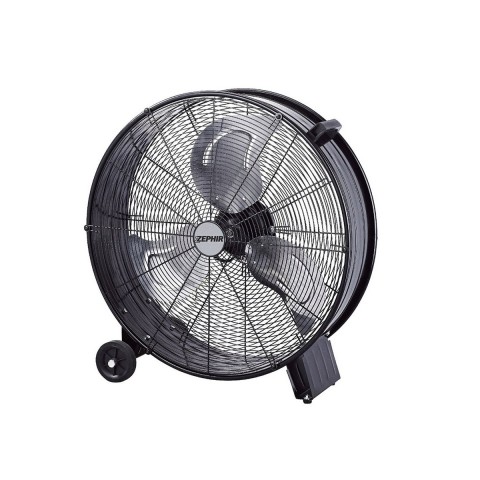 VENTILATORE INDUSTRIALE IN METALLO DA TERRA ZEPHIR ZDM60CM 67 CM 3 VELOCITA' 3 PALE 124 W NERO