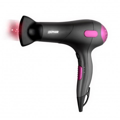 PHON / ASCIUGACAPELLI ZEPHIR ZHB1800 1800W 2 VELOCITA' NERO / FUCSIA