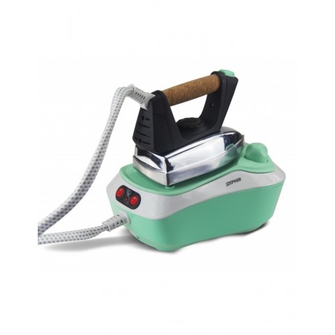 FERRO DA STIRO CON CALDAIA A VAPORE PROFESSIONALE ZEPHIR ZHF5000 2300 W NERO / VERDE